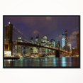 thumbnail image 1 of Design Art Brooklyn Bridge Vue Panoramique  Sur Toile Encadrée, 1 of 5
