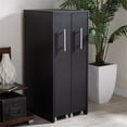 thumbnail image 2 of Bowery Hill 2 Pull Out Door Media Storage Cabinet in Brown, 2 of 6