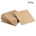 thumbnail image 3 of Unique Bargains 100x100x3mm Square Coasters Cork Cup Mat Pad for Tableware 8 Pack, 3 of 5