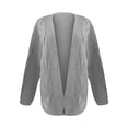 thumbnail image 3 of Simua Womens Oversized Chunky Open Front Cardigan Sweaters Cable Knit Long Sleeve Cardigans Outwear Coats, 3 of 5