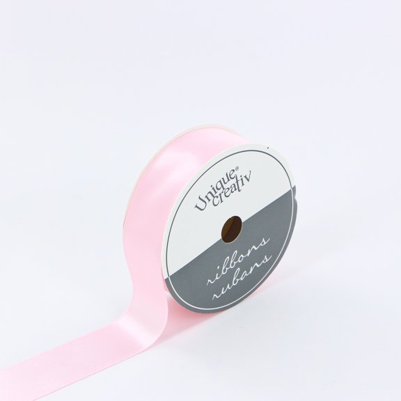 UNIQUE CREATIV Satin Ribbon 25 mm (0.98 in) × 5.5 m (⅞ in × 6 yd), Pink, 5.49 m (18 ft)