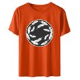 thumbnail image 5 of Dadaria Hauts pour Femmes Chemise Orange T-Shirt à Manches Courtes T-Shirt Col Rond Tee d'Été Chandail Blouses TG, 5 of 5