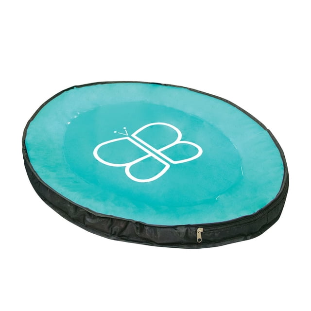 Bbluv - Spläsh - Plage Portative pour Bébé en turquoise avec un logo Papillon Blanc et un Bord à Fermeture à Glissière Noir, Conçue pour les Nourrissons et les Tout-Petits comme Tapis de Jeu Portatif pour Bébé Idéal pour les Activités Aquatiques et l'Utilisation Extérieure.