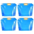 thumbnail image 1 of Unique Bargains 10L Collapsible Water Container Bag, Plastic Storage Jug Folding Water Bag, 4 Pack Blue, 1 of 7