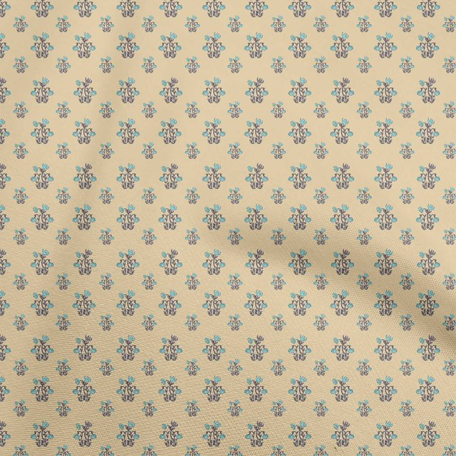 oneOone Cotton Cambric Light Beige Fabric Asian Block Sewing Craft Projects Fabric Prints By Yard 42 Inch Wide