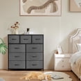 thumbnail image 2 of EDX Commode à 9 Tiroirs pour Chambre, Tour d'Organisation de Rangement en Tissu, Armoire, Gris, 2 of 9