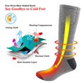 thumbnail image 1 of Electric Heated Socks Boot Feet 2pcs winter comfortable Warmer Usb Rechargeable Battery Sock For Winter Sport, 1 of 9