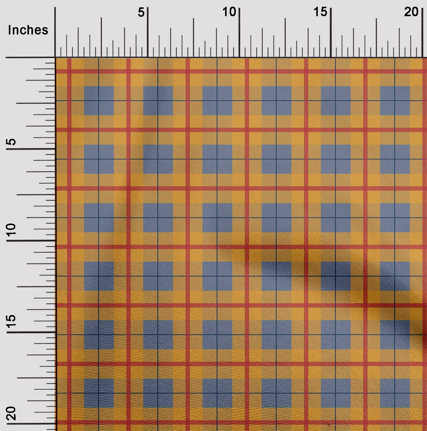 oneOone Cotton Cambric Fabric Madras Check Decor Fabric Printed BTY 56 Inch Wide