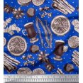 thumbnail image 1 of Soimoi Poly Georgette Fabric Dot,Spices & Cups Decor Fabric Printed Yard 52 Inch Wide, 1 of 3