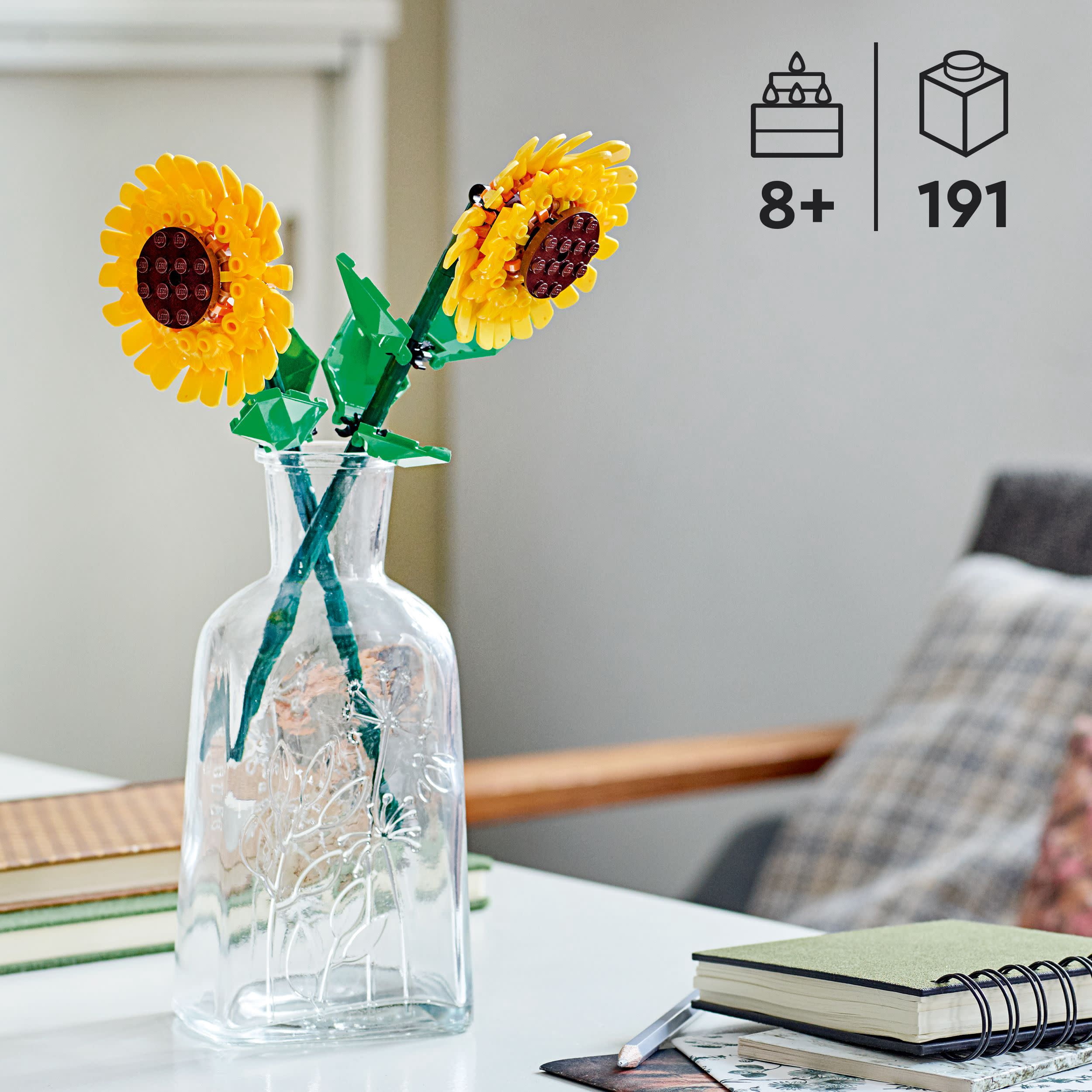 LEGO Les tournesols 40524 Ensemble de construction; Pour les enfants de 8 ans et plus (191 pièces)