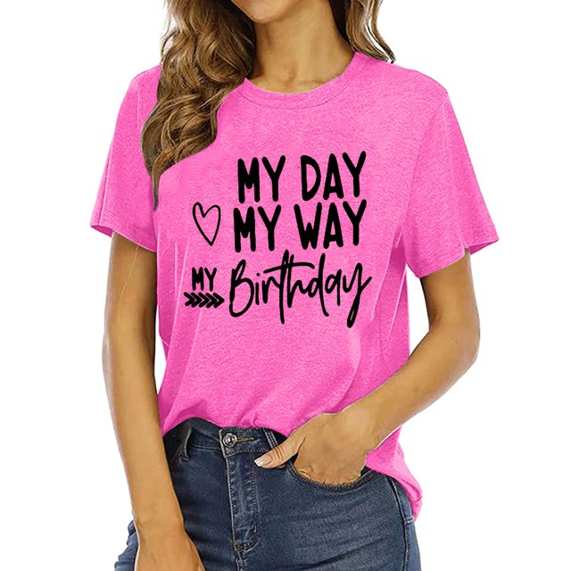 LUOGENLI T-shirts pour Femme pour Femmes Dames Mode Décontractée à Lettres Imprimées Col Rond T-Shirt à Manches Courtes Haut 4TG T-shirts pour Femmes T-shirts Graphiques T-shirts de la Saint-Valentin L