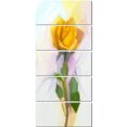 thumbnail image 2 of Design Art - Peinture de Rose avec Feuilles Vertes, 2 of 3
