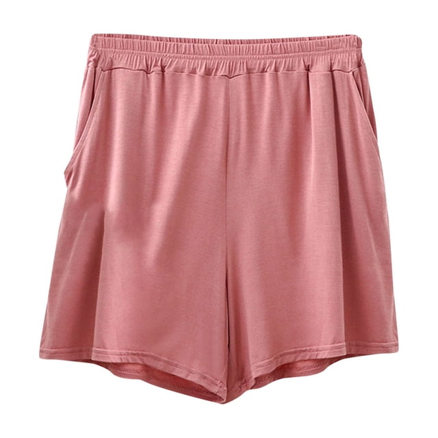 AherBiu Shorts Grande Taille pour Femmes, Pyjama Taille Haute, Shorts à Jambes Larges, Bas de Pyjama Confortables et Doux, Shorts