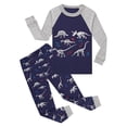 thumbnail image 1 of Pyjamas pour Enfants Col Rond Imprimés de Dessins Animés Ensemble 2 Pcs Vêtements de Maison Manches Longues Vêtements de Nuit pour Filles Gris 2-3 Ans, 1 of 2
