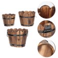 thumbnail image 3 of 3 Pcs Pots de Fleurs Polyvalents Pots de Fleurs en Bois Durables Jardinières Rétro, 3 of 8