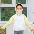 thumbnail image 5 of MKOSPLRT Veste de Protection Solaire Active à Fermeture Éclair pour Enfants 3-14 Ans Garçons Filles à Blocs de Couleur avec Trou pour le Pouce Chandail Rafraîchissant Pêche Course Plein Air, 5 of 5
