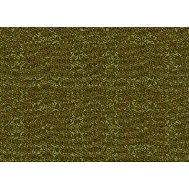 Ahgly Company Tapis d'Intérieur Rectangulaire Transitionnel Vert Olive Lavable à la Machine, 2 Pieds x 5 Pieds