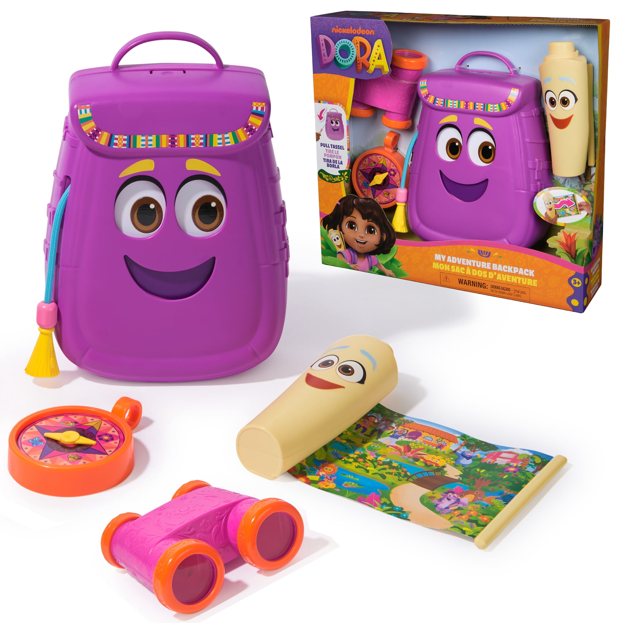 Dora, My Adventure Backpack, with Retractable Map, Toy Binoculars