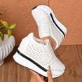 thumbnail image 2 of Wensltd Chaussures à Plateforme pour Femmes, Décontractées, Polyvalentes, à Semelle Épaisse, à Talon Compensé, Été et Automne, Confortables pour la Marche, 2 of 9