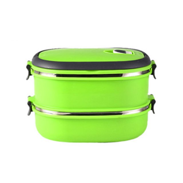 CAROOTU Boîte à Lunch Rectangulaire Portable pour le Stockage des Aliments Isolés en Acier Inoxydable