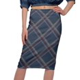 thumbnail image 4 of Moomaya Jupe Imprimée Longueur Genou pour Femmes Grande Taille Jupe en Poly Spandex, 4 of 6