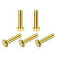 thumbnail image 1 of Unique Bargains Brass Hex Bolts, M8x35mm 5 Pack Fully Thread Grade 4.8 Machine Screws, 1 of 4