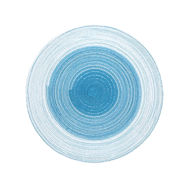 Agiferg Tapis de Table en Coton 30cm Ramie Dégradé Isolation Thermique Tapis Rond Anti-Brûlure