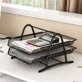thumbnail image 1 of Desk File Tray Organizer,Office Desk Document Tray Mesh Desk Paper Holder Desk Document Tray True to Its Promise, 1 of 3