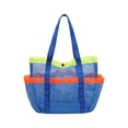thumbnail image 1 of JWshufel Grand Sac de Natation Portable à Grande Capacité avec Rangement à Multiples Poches pour Plage, Piscine, Vacances, Voyage, Conception Durable en Maille de Polyester, Facile à Plier et à Transporter, 1 of 5