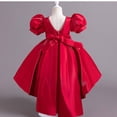 thumbnail image 4 of HXWCHs Robe Sans Manches Élégante en Satin Dos Nu Robe de Concours pour Filles Performance sur Scène et Rouge 9-10 Ans, 4 of 5