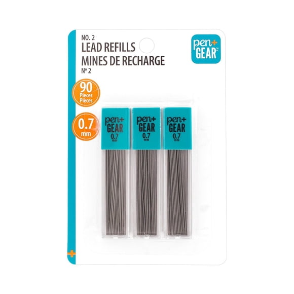 Pen+Gear No. 2 Mechanical Pencil Dark Lead Refills, 0.7mm, 90 Count