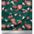 thumbnail image 1 of Soimoi Crepe Silk Fabric Floral & Paisley Print Fabric by Yard 42 Inch Wide, 1 of 3