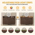 thumbnail image 3 of Commode en Bois à DEL avec Station de Recharge, Commode à 8 Tiroirs, 3 Prises, 2 Ports USB, Synchronisation Musicale, Lumières RVB pour Chambre, Brun Foncé, 3 of 9