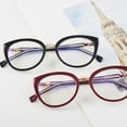 thumbnail image 4 of Lunettes Plates Rétro Oeil-de-Chat Anti-Lumière Bleue à la Mode, en TR, PC, 4 of 5