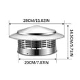 thumbnail image 1 of Meitianfacai Couvercle d'Aération de Cheminée Chapeau de Cheminée Capuchon Supérieur de Cheminée Toit de Pluie Couvercle de Cheminée Embouts de Cheminée en Acier Inoxydable avec Écran, 1 of 2