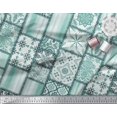 thumbnail image 3 of Soimoi Rayon Crepe Fabric Paisley,Mandala & Quatrefoil Patchwork Print Sewing Fabric Yard 46 Inch Wide, 3 of 3