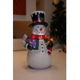 thumbnail image 2 of Snowman Statue avec Lumières LED Décor de Noël Alimentée par Batterie Usage Intérieur Uniquement, 2 of 7