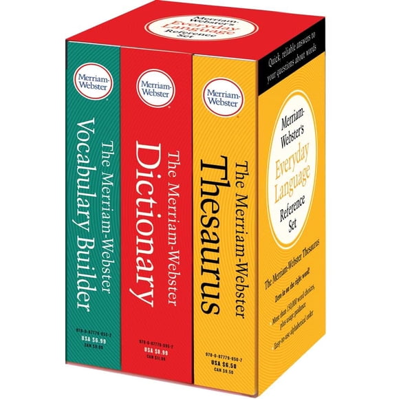 Merriam-Webster Ensemble de Référence Linguistique Quotidien : Comprend : le Dictionnaire Merriam-Webster, le Thésaurus Merriam-Webster et le Créateur de Vocabulaire Merriam-Webster