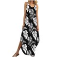 thumbnail image 2 of Ovzne Robes d'Été pour Femmes 2025 Robe pour Femme Robes d'Été pour Femmes Robe Unie Sans Manches à Col en V Robes Décontractées Longues Robes Robe de Vacances Liquidation, 2 of 7