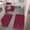 Red#3544, variant on Memory Foam Bath Mat Set 4 Piece Non Slip Water Absorbent Bathroom Rugs Machine Washable for Shower and Toilet