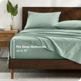 thumbnail image 4 of Bare Home Ensemble de Draps 100 % Coton Biologique - Tissage Satin, 4 of 7