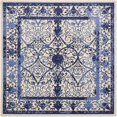 thumbnail image 1 of Unique Loom Tapis la Jolla Border Orné 8' x 8' Carré Bleu/ivoire, 1 of 1