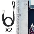 thumbnail image 4 of Bungee Dock Line Boat Rope with Clips Docking Ropes Carabiner Boating for PWC for Pontoon Fishing Boat Kayak Canoe Accs Black 2pcs, 4 of 9