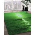 thumbnail image 3 of Ahgly Company Tapis d'Intérieur Lavable en Machine Carré Transitionnel Vert Foncé, 7 Pieds Carré, 3 of 7