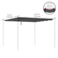 thumbnail image 3 of Outsunny Replacement Pergola Canopy Cover for 9.8' x 9.8' Pergola, Grey, 3 of 9