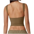 thumbnail image 4 of Timegard Camisoles Courtes pour Femmes Col Ras du Cou Sans Manches Ajustées Chemises Couleur Unie Hauts de Sortie, 4 of 6