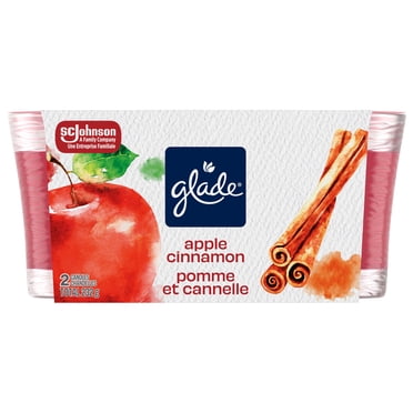 Glade® Scented Jar Candle Air Freshener, Apple Cinnamon, 2pk