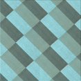 thumbnail image 1 of Ahgly Company Tapis d'Intérieur Lavables en Machine, Carrés Transitionnels, Vert Terne-Mer, Carrés de 6', 1 of 7