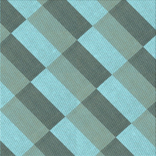 Ahgly Company Tapis d'Intérieur Lavables en Machine, Carrés Transitionnels, Vert Terne-Mer, Carrés de 6'