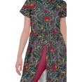 thumbnail image 4 of Moomaya Kurta Imprimé Tunique à Fente avant Hauts Femmes Tenue d'Été Kurti pour Dames, 4 of 5